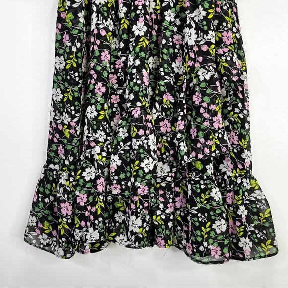 Vince Camuto Floral Smocked dress black - XXS - Picture 7 of 13